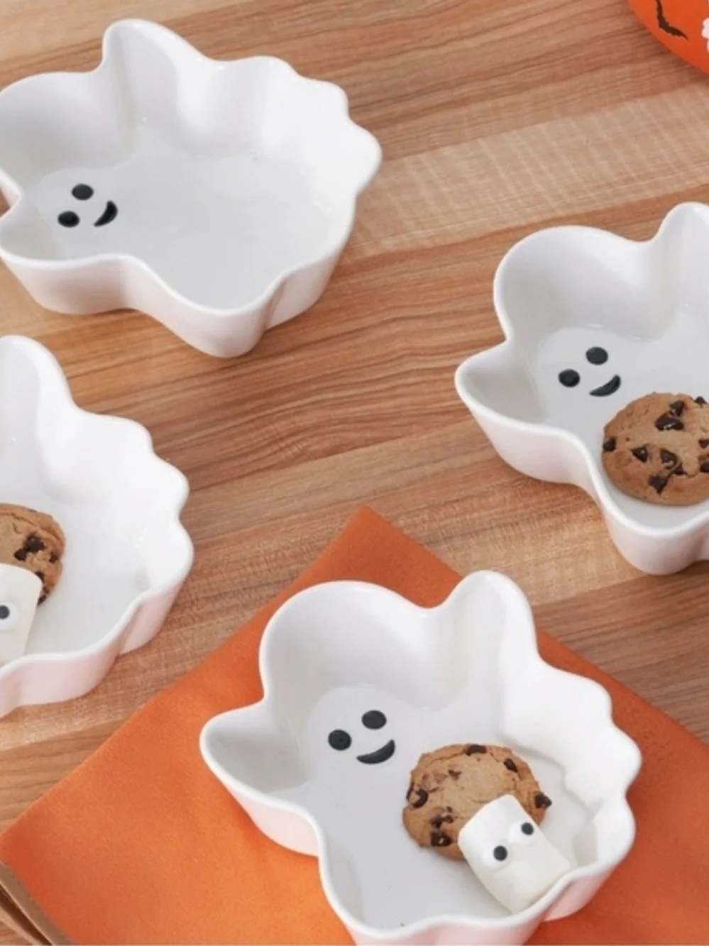 White Ghost Candy Dishes - Halloween Party Decor